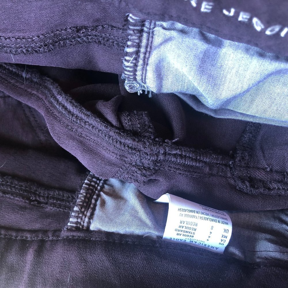 American Eagle Hi Rise Jeggings Burgundy Size 4 - Picture 11 of 15